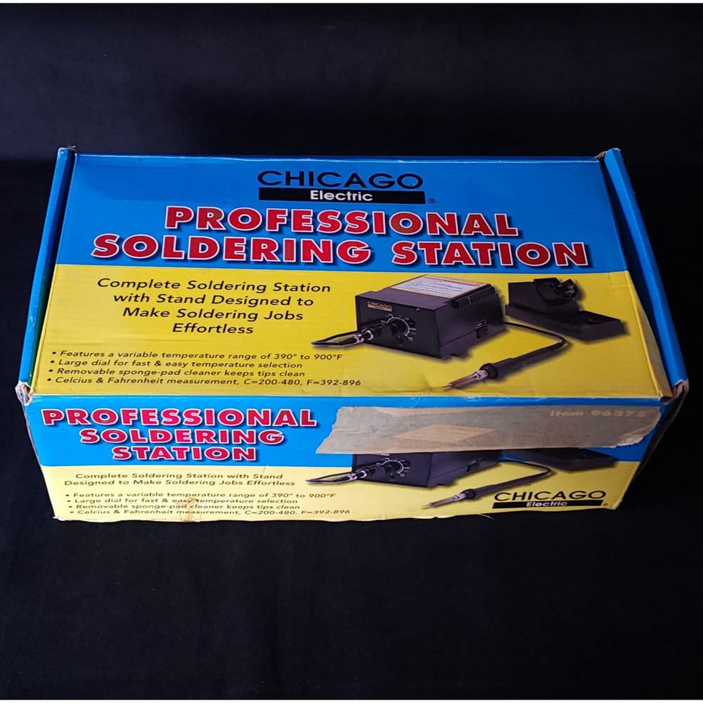 Chicago Electric Professional Pro Soldering Station 96375 60W Complete w/ Stand